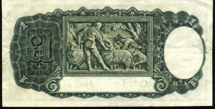 Обратная сторона банкноты Австралии номиналом 1 Фунт