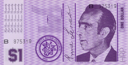 Лицевая сторона банкноты Австралии номиналом 1 Доллар