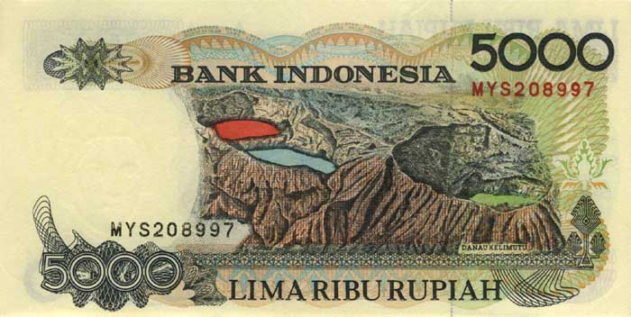 Обратная сторона банкноты Индонезии номиналом 5000 Рупий