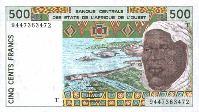 Лицевая сторона банкноты Буркина-Фасо номиналом 500 Франков