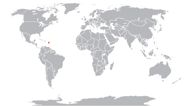 Сент-Китс и Невис на карте мира