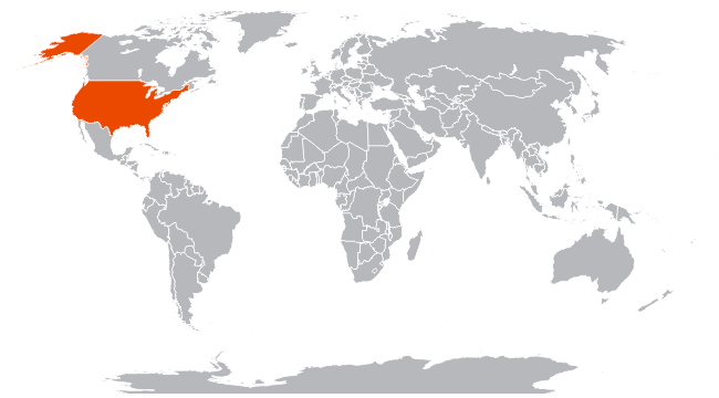 США на карте мира