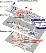 Схема терминалов авиакомпании JAL аэропорта Гуама