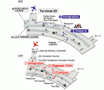 Схема терминалов авиакомпании JAL аэропорта Джакарты