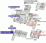 Схема терминалов авиакомпании JAL аэропорта Хитроу
