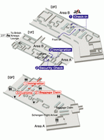 Схема терминалов авиакомпании JAL аэропорта Милана