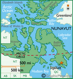 Карта Нунавута