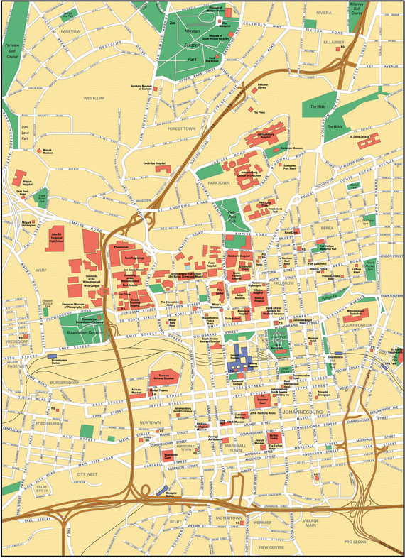 Карта Йоханнесбурга