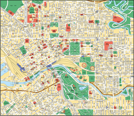 Карта Мельбурна