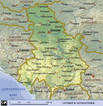 Карта Сербии и Черногории