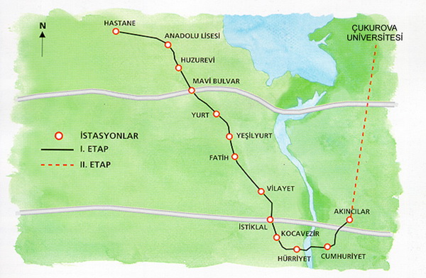 Схема метро Аданы