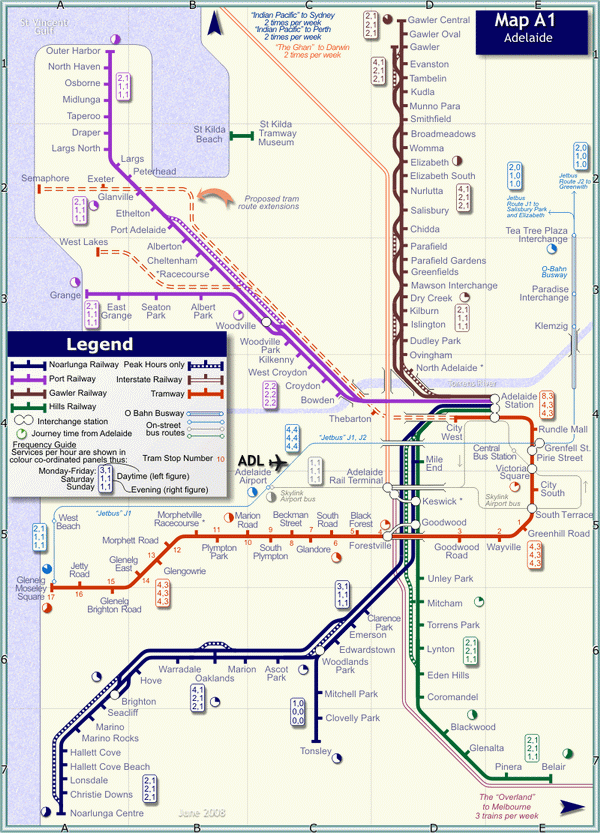 Схема метро Аделаиды
