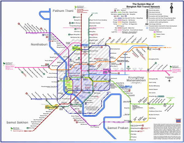 Схема метро Бангкока