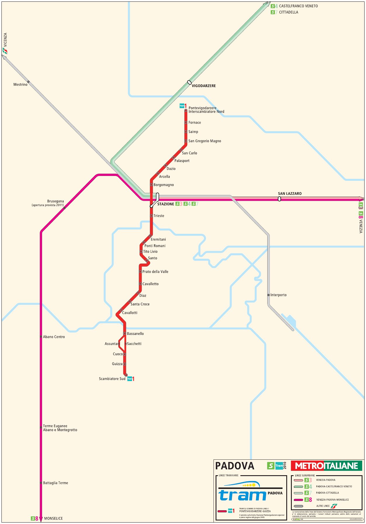 Подробная схема метро Палдуи