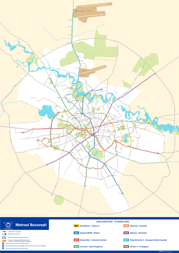 Схема метро Бухареста