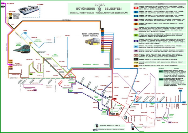 Схема метро Бурсы