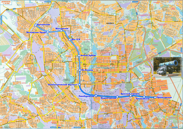 Схема метро Донецка