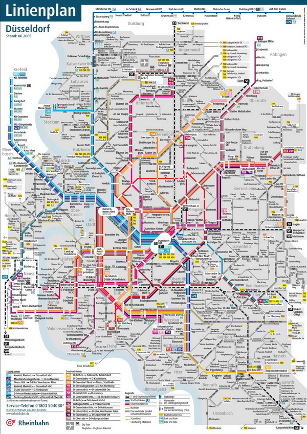 Схема метро Дюссельдорфа