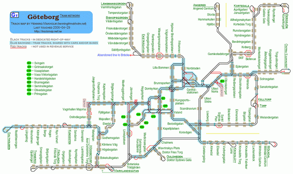 Схема метро Гетебурга