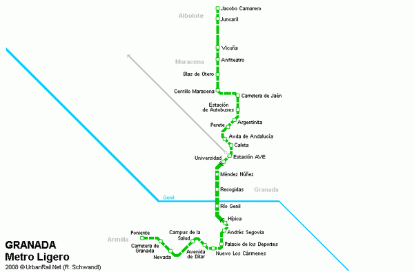 Схема метро Гранады
