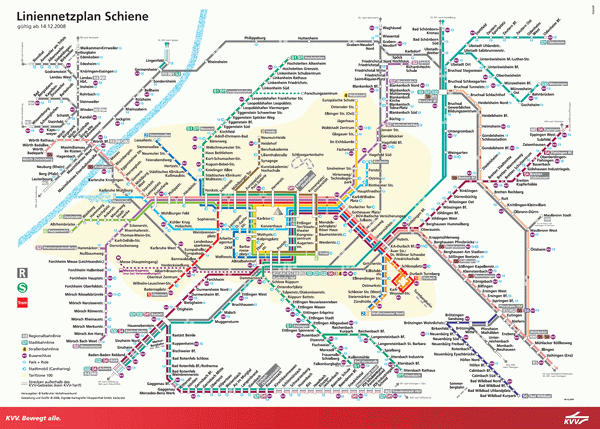 Схема метро Карлсруэ
