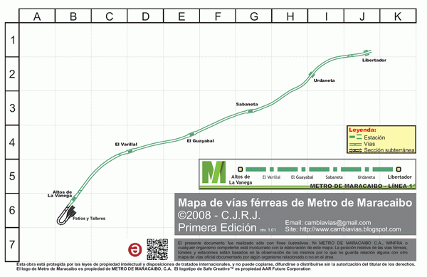 Схема метро Маракайбо