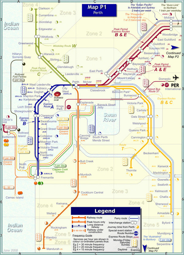 Схема метро Перта