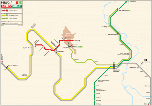 Схема метро Перуджи