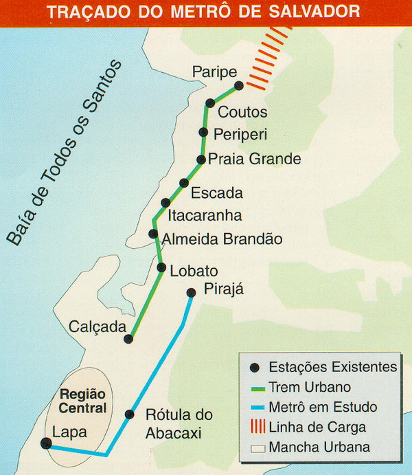 Схема метро Сальвадора