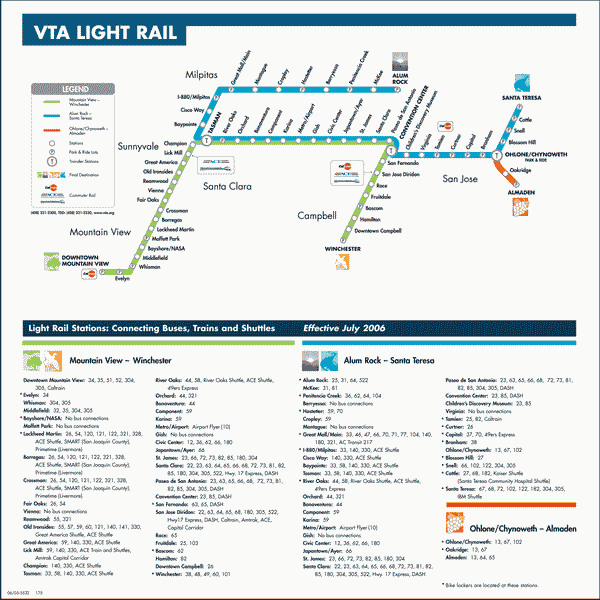 Схема метро Сан-Хосе