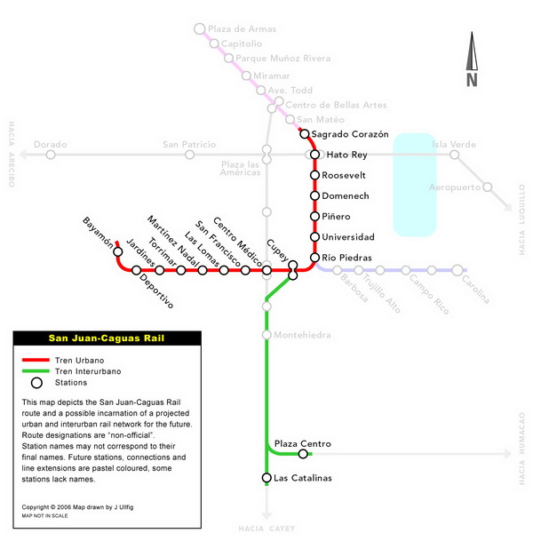 Схема метро Сан-Хуана