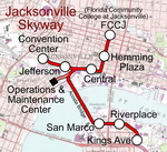 Схема метро Джексонвилль