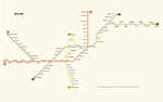 Схема метро Милан