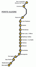Схема метро Порту-Алегри