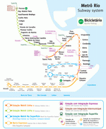 Схема метро Рио-де-Жанейро