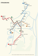 Схема метро Страсбург