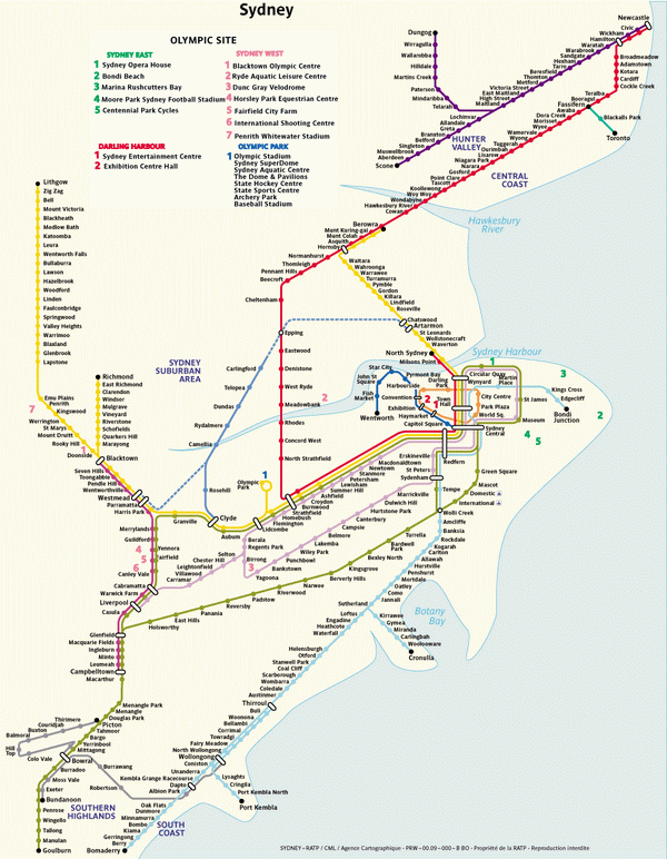 Схема метро Сиднея