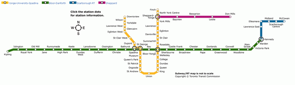 Схема метро Торонто