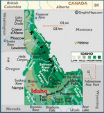 Карта Айдахо