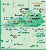 Карта Кентукки