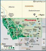 Карта Монтаны