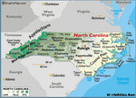 Карта Северной Каролины