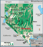 Карта Невады