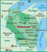 Карта Висконсина