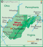 Карта Западной Вирджинии