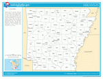 Карта округов Арканзаса