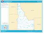 Карта рек и озер Айдахо