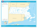 Карта рек и озер Массачусетса