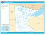 Карта рек и озер Миннесоты