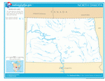 Карта рек и озер Северной Дакоты